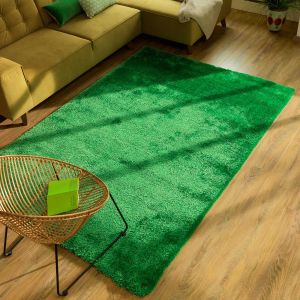 301 Green Soft UNI Shaggy Rug by Tom Tailor