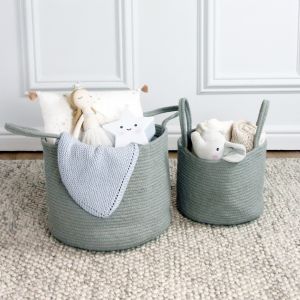 Beckton Grey Basket With handle By Esselle