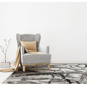 Blaze BLZ07 Silver Grey Abstract Rug by Concept Looms
