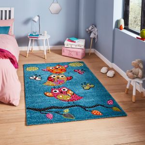 Kids rug childrens carpet game carpet bunny pink grey rose size 160x230 cm 