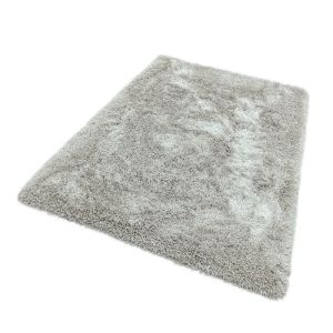 Cascade Silver Luxury Polyester Circle Rug by Asiatic 