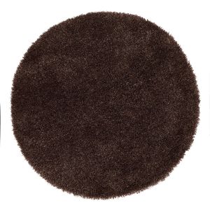 Chicago Chocolate Polyester Circle Rug by Origins