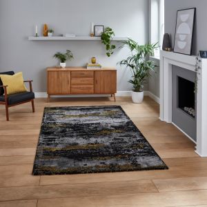 Craft 19788 Black Gold Rug by Think Rugs