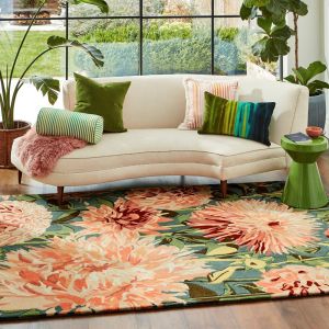 Dahlia Coral Wilderness 142408 Wool Rug by Harlequin