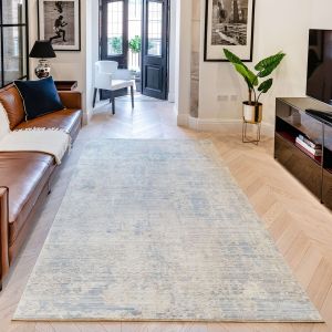Essence ESSC02 Silver Blue Abstract Rug by Concept Looms