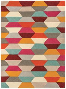 Funk Honeycomb Bright Geometric Rug By Asiatic