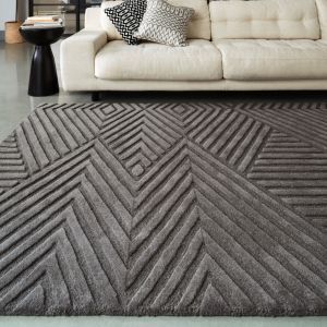 Hague Charcoal Handmade Wool Rug by Asiatic