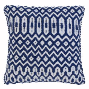 Halsey Blue Geometric Cushion by Asiatic