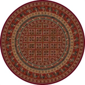 Kashqai 4301 300 Traditional Wool Circle Rug by Mastercraft