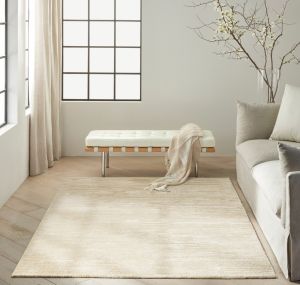 Linear LNR01 Ivory Abstract Rug by Calvin Klein