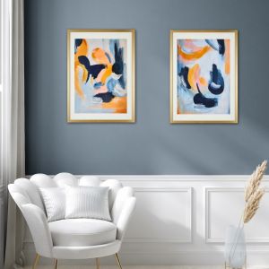 Lucy Donovan Art The Boe Duo Print Abstract Gold Frame