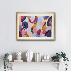 Lucy Donovan Art The Delphi Print Abstract Gold Frame
