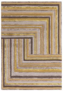 Matrix Network MAX79 Gold Striped Rug by Asiatic