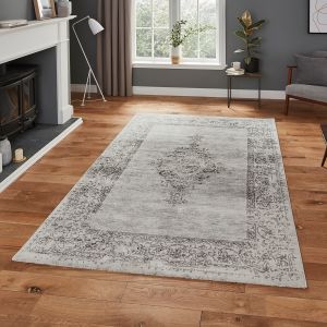 Milano N9695 Grey Traditional Rug by Think Rugs
