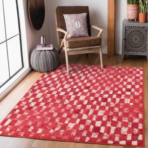 Modern Poly Kubic Coral Rug by Rug Style