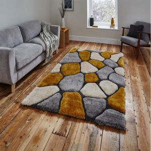 Noble House NH-5858 Grey/Yellow Rug By Think Rugs 1