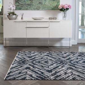 Onyx ONX02 Midnight Geometric Rug by Concept Looms