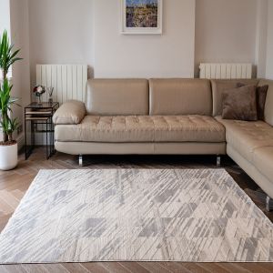 Onyx ONX09 Silver Abstract Rug by Concept Looms 
