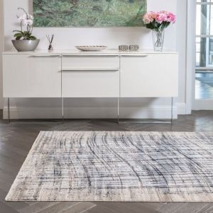 Onyx ONX11 Silver Grey Abstract Rug by Concept Looms