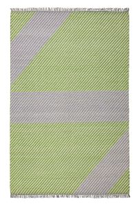 Oslo OSL702 Lime Striped Rug by Concept Looms