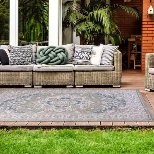 Persian Outdoor Green Traditional Rug by HMC