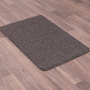 Pin Dot Charcoal Washable Mat by Rug Style
