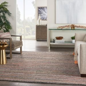 Plateau PAE01 Grey Flame Abstract Rug By Nourison