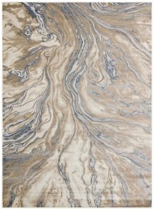 Pollo POL110 Taupe Grey Abstract Rug by Concept Looms
