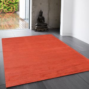 Reko Red Plain Rug By Asiatic