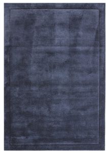 Asiatic Rise Navy Plain Wool Rug
