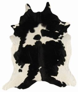 Rodeo Cowhide Black & White Abstract Rug By Asiatic