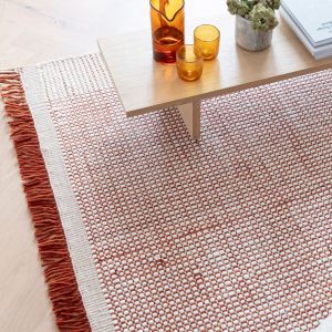 Asiatic Avalon Rust Geometric Kilim Handmade Modern Wool Rug