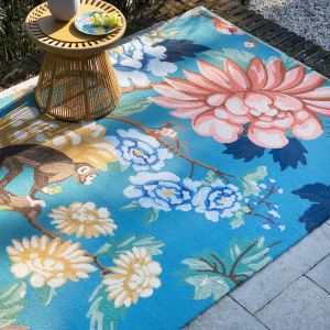 Saphire 438708 Garden Teal Outdoor Rug by Wedgwood