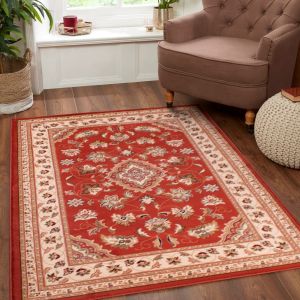 Sherborne Terracotta Traditional Rug by HMC