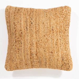 Sherwood Square Jute Cushion with Cotton Back By Esselle   