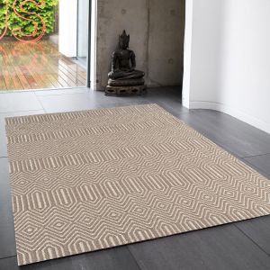 Sloan Taupe Geometric Rug by Asiatic 1