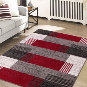 Spirit Structure Red Geometric Rug by Ultimate Rug
