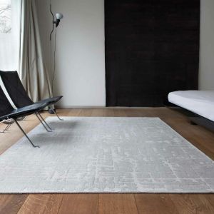 Structures Baobab 9198 Tsingy Oyster Flatweave Rug by Louis De Poortere
