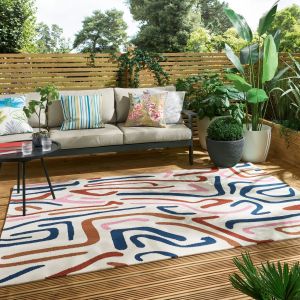 Synchronic 442303 Brazilian Rosewood Origami Outdoor Rug by Harlequin