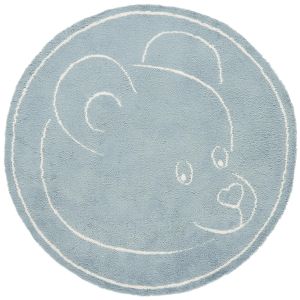 Teddy Bear Blue Circle Rug By Asiatic