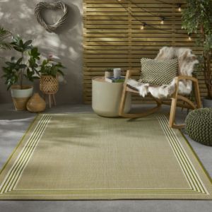 Terrazzo TRZ02 Green Bordered Rug By Concept Looms