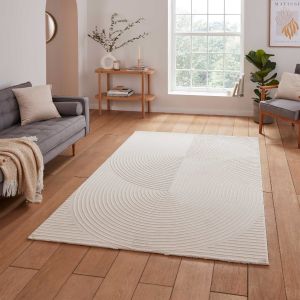 Think Rugs Flores 1924 Cream Washable Rug 