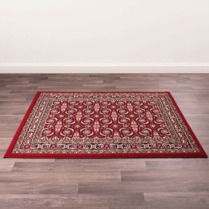 Traditional Poly Esta Red Rug by Rug Style