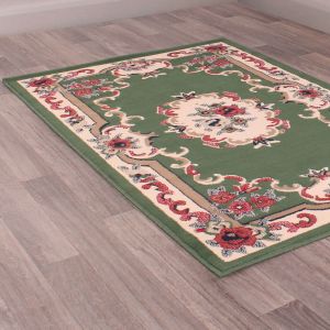 Traditional Poly Sandringham Green Rug by Rug Style