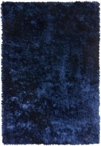 Whisper Navy Blue Shaggy Rug by Asiatic