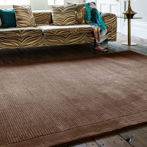 York Chocolate Simple and Stylish Wool Rug by Asiatic