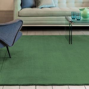 York Forest Green Wool Rug by Asiatic