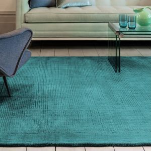 York Teal Simple and Stylish Wool Rug by Asiatic