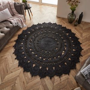 Zarla Black Circle Rug by Oriental Weavers